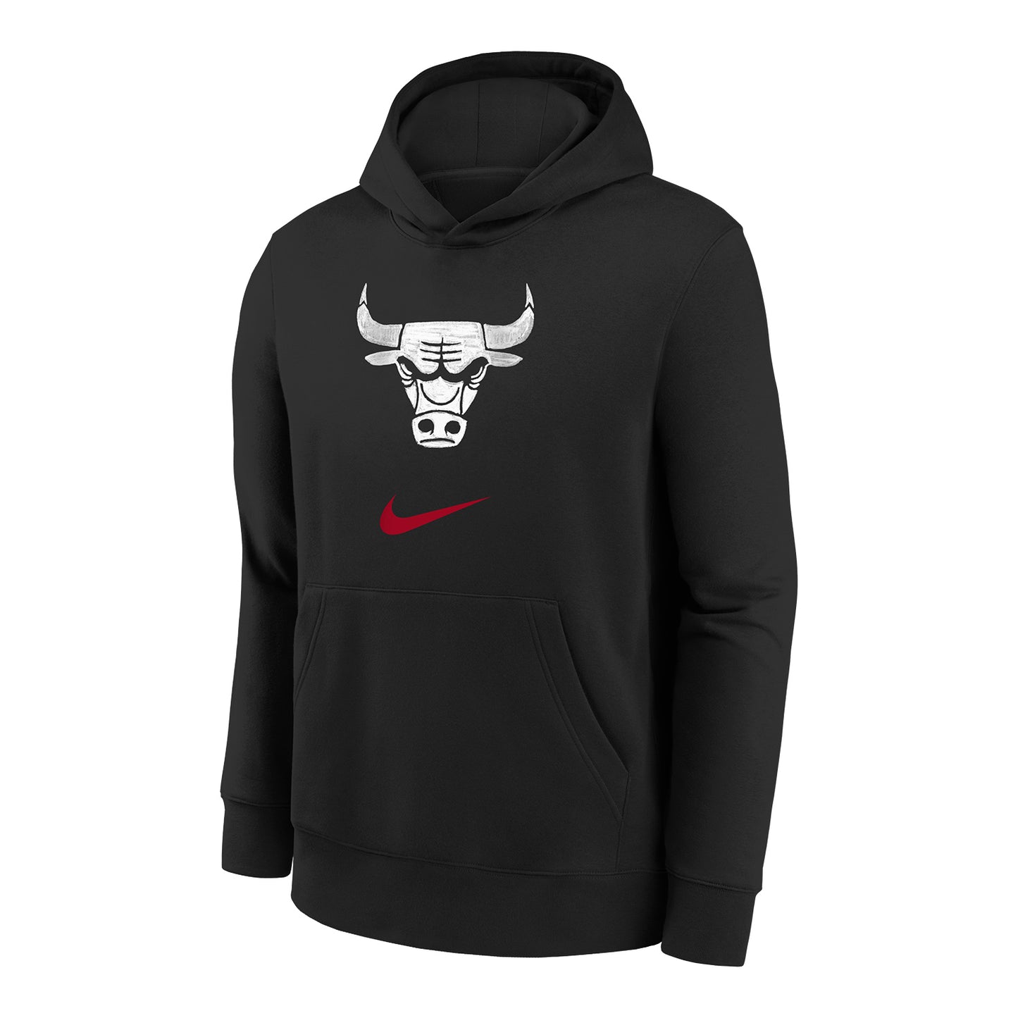 Youth Chicago Bulls City Edition Nike Club Fleece Hooded Sweatshirt - front view
