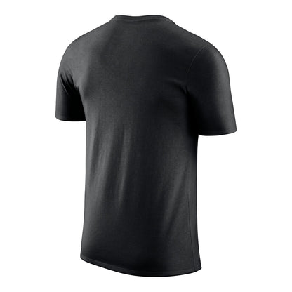 Youth Chicago Bulls Nike Practice Circle T-Shirt In Black - Back View