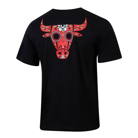 Youth Chicago Bulls 1966 Los Bulls T-Shirt in Black - Front View