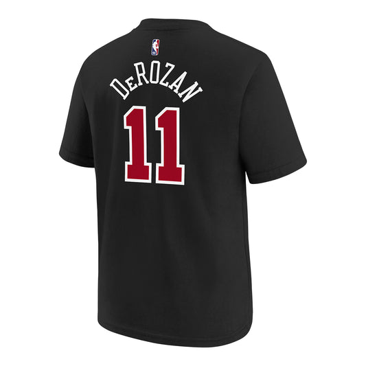 Youth Chicago Bulls City Edition DeRozan Name & Number T-Shirt - back view