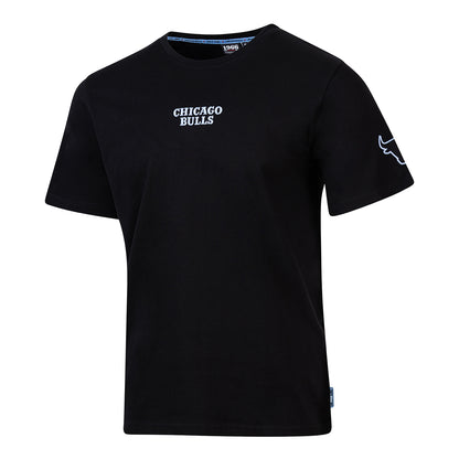 Youth Chicago Bulls 1966 City Edition Black Out Stars T-Shirt in Black - Front View