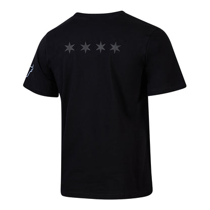 Youth Chicago Bulls 1966 City Edition Black Out Stars T-Shirt in Black - Back View