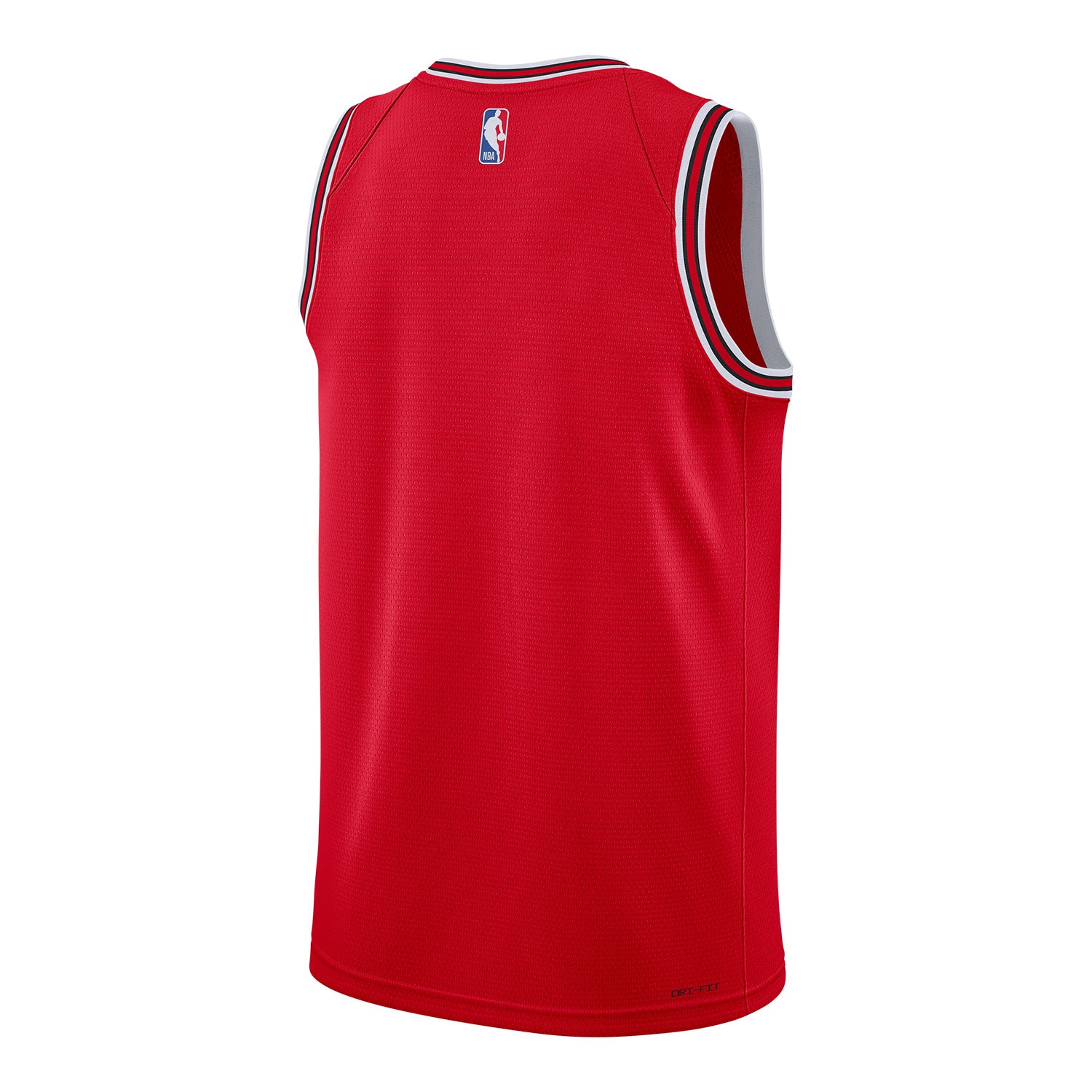 Chicago Bulls Youth Personalized Nike Icon Swingman Jersey - red (back view)