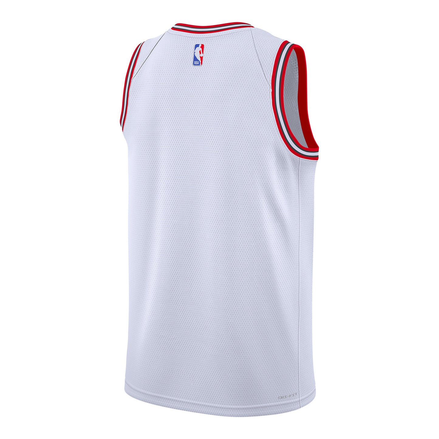 Chicago Bulls Youth Personalized Nike Association Swingman Jersey - white (back view)