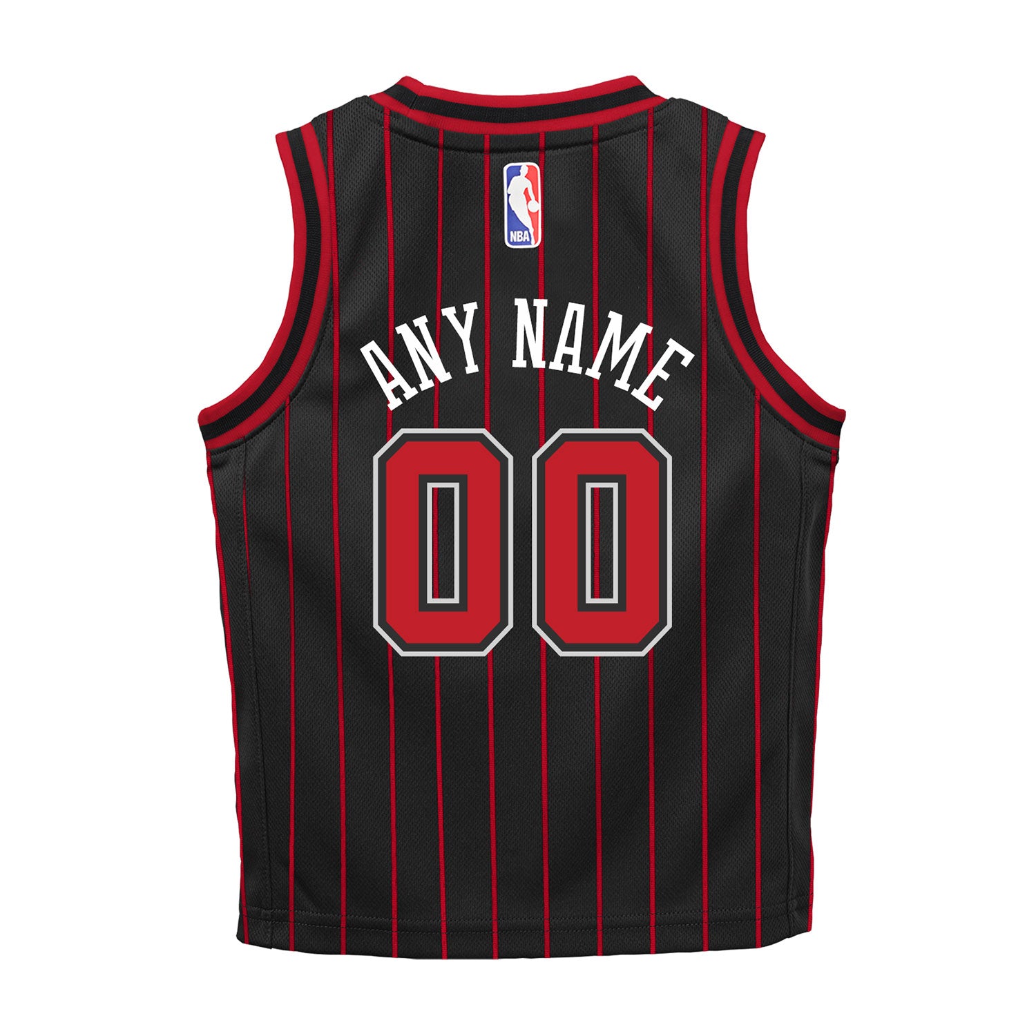 Infant Chicago Bulls Personalized Nike Statement Swingman Jersey - 2025-26 in Black - Back view