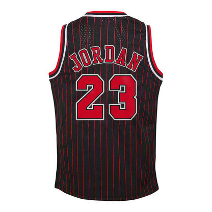Youth Chicago Bulls Authentic Mitchell & Ness Michael Jordan 1996-97 Jersey in black - back view