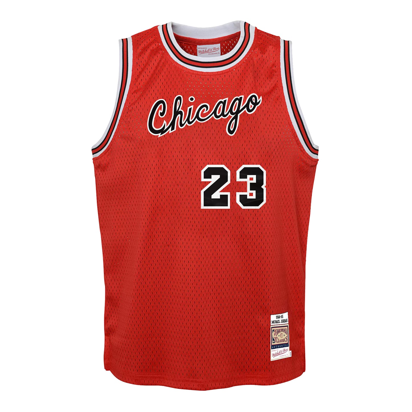 Youth Chicago Bulls Authentic Mitchell & Ness Michael Jordan 1984-85 Jersey in red - front view