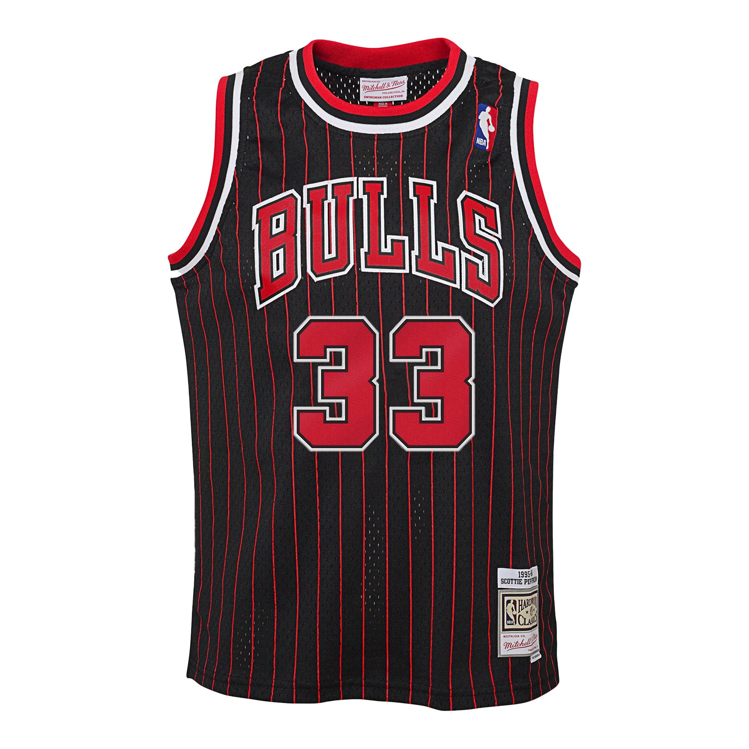 Youth Chicago Bulls Authentic Mitchell & Ness Scottie Pippen 1995-96 Jersey - front  view