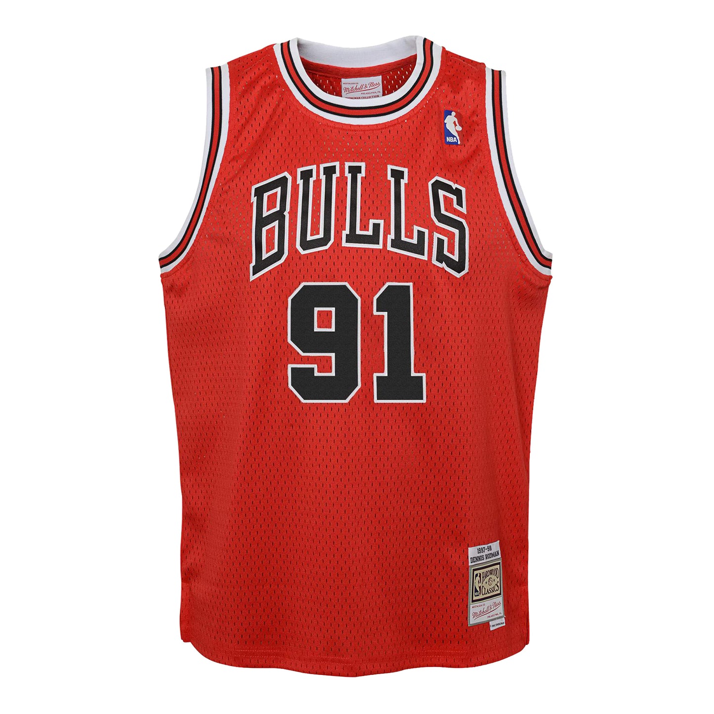 Youth Chicago Bulls Authentic Mitchell & Ness Dennis Rodman 1997-98 Je ...