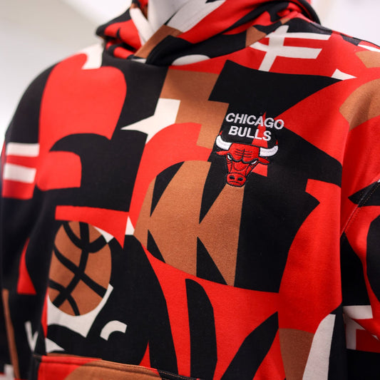 Chicago Bulls x MCA Logo All-Over Print Hoodie - Front View