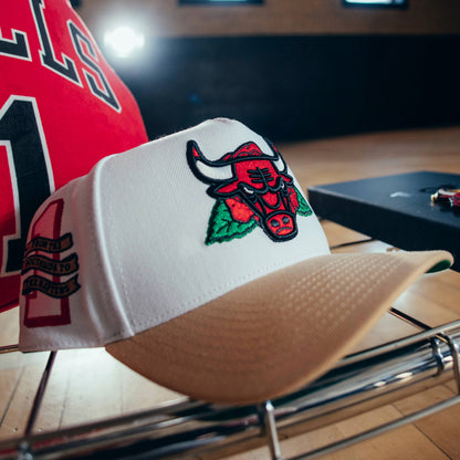 Chicago Bulls Mitchell & Ness Derrick Rose Tan Pro Crown Snapback - Front Right View