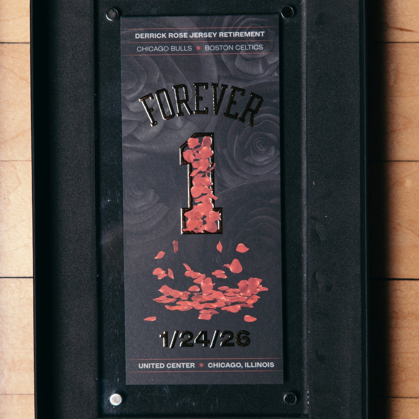 Chicago Bulls Eventshop Derrick Rose Collectible Ticket - Acrylic Case