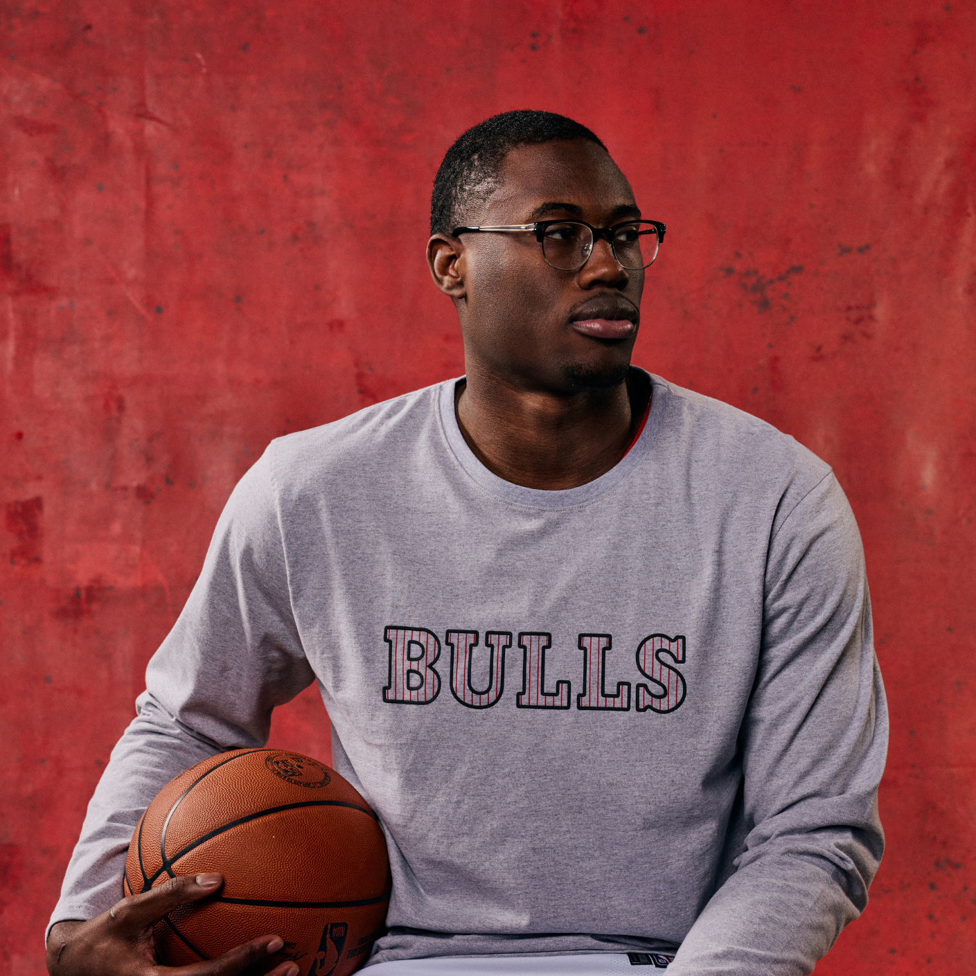 Chicago Bulls 1966 Statement Pinstripe Logo Long-Sleeve T-Shirt