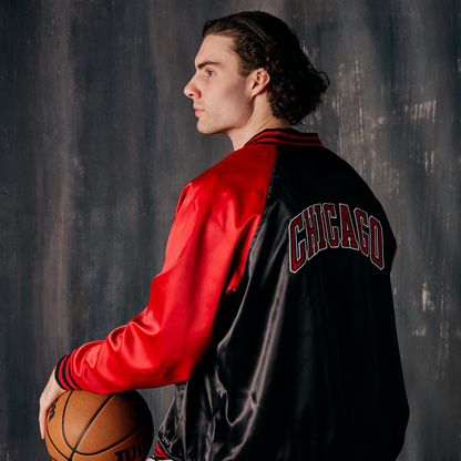 Chicago Bulls 1966 Statement Satin Bomber Jacket